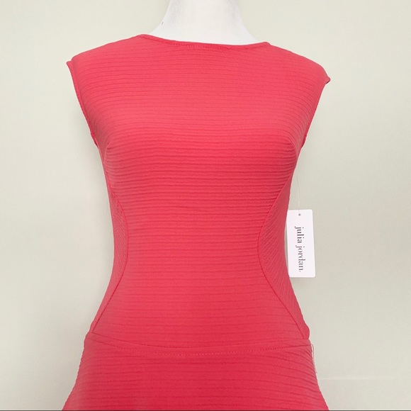 Julia Jordan Coral Skater Drop Waist Dress NWT - Picture 2 of 7